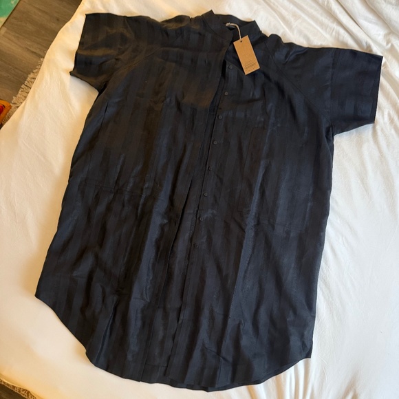 Turnblack 100% Linen Dress | Handmade in India | Free size - Picture 3 of 3